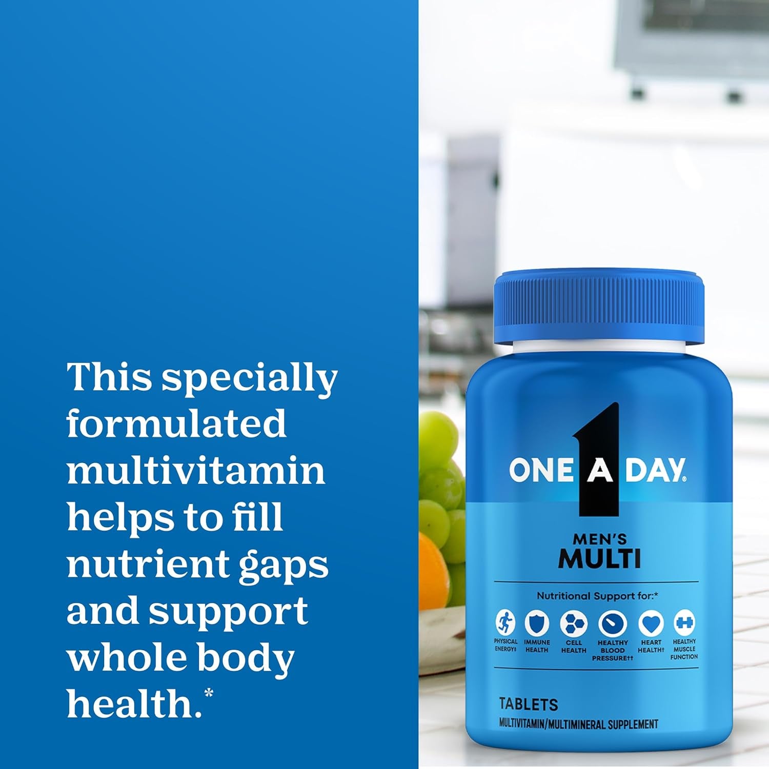 Boost Your Vitality with Our Men's Multivitamin - 200 Count of Essential Nutrients for Energy, Immunity, and Heart Health
