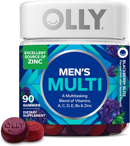 Boost Your Health with OLLY Men's Multivitamin Gummies - Blackberry Flavor, 90 Count for 45 Days of Vitality!